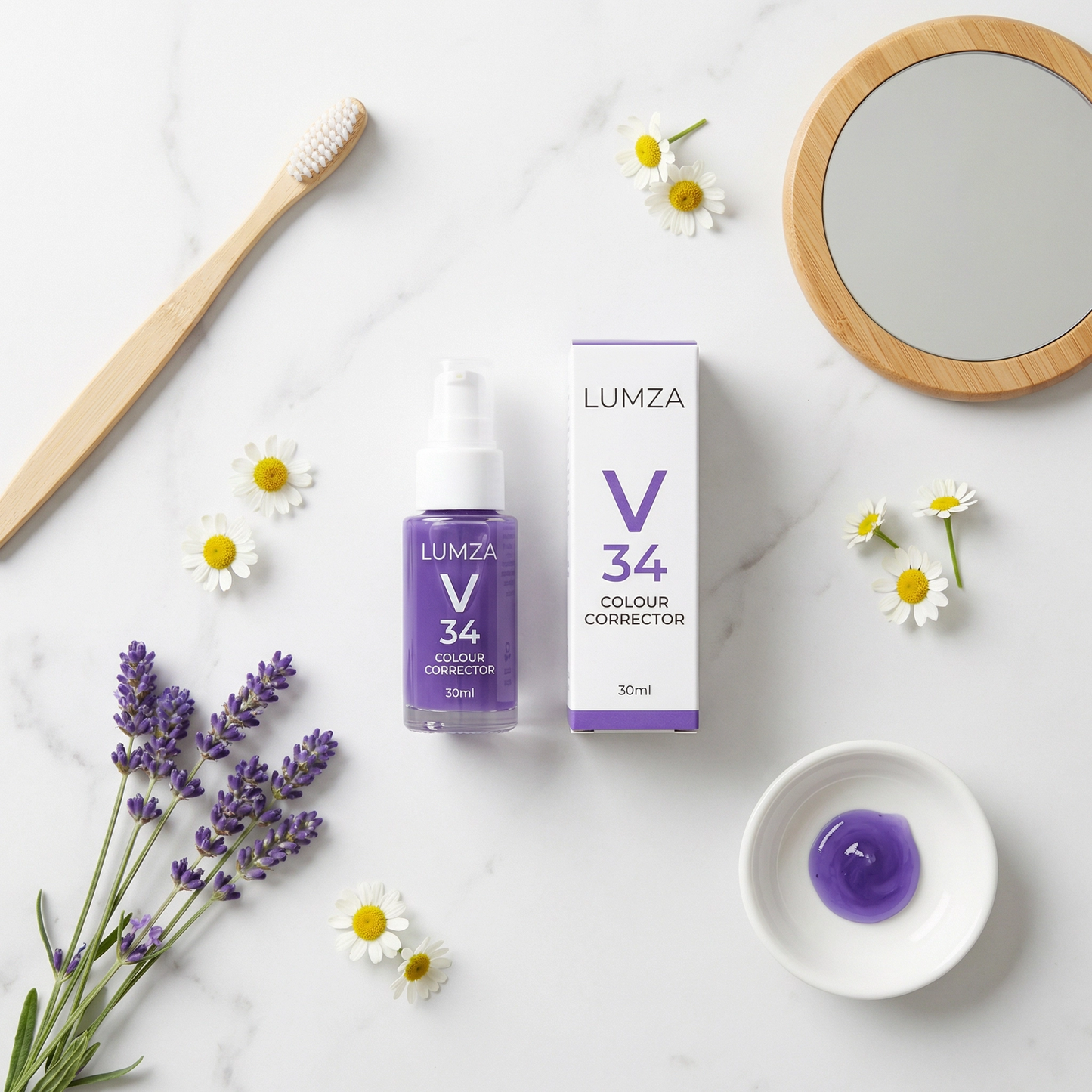 LUMZA V34 Colour Corrector Teeth Whitening Serum - Purple Toothpaste Stain Remover