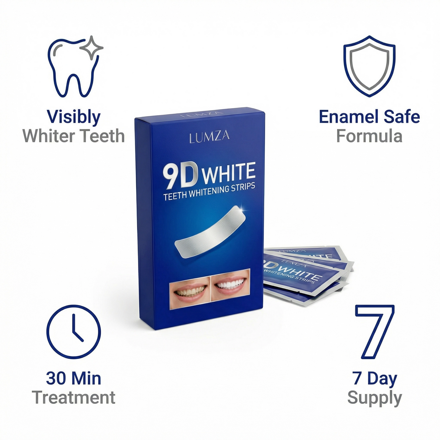 LUMZA 9D Teeth Whitening Strips