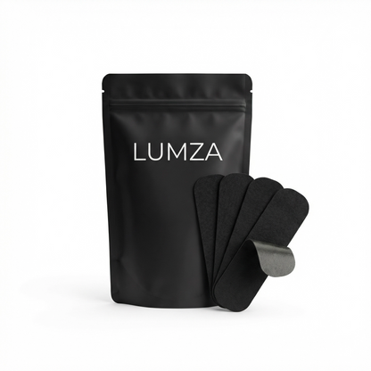 LUMZA Anti Snoring Mouth Tape For Sleeping - 30 Pack Black Cloth Sleep Strips