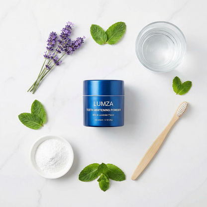 LUMZA Teeth Whitening Powder for Sensitive Teeth - Non Abrasive Stain Remover
