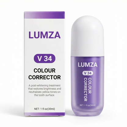 LUMZA V34 Colour Corrector Teeth Whitening Serum - Purple Toothpaste Stain Remover